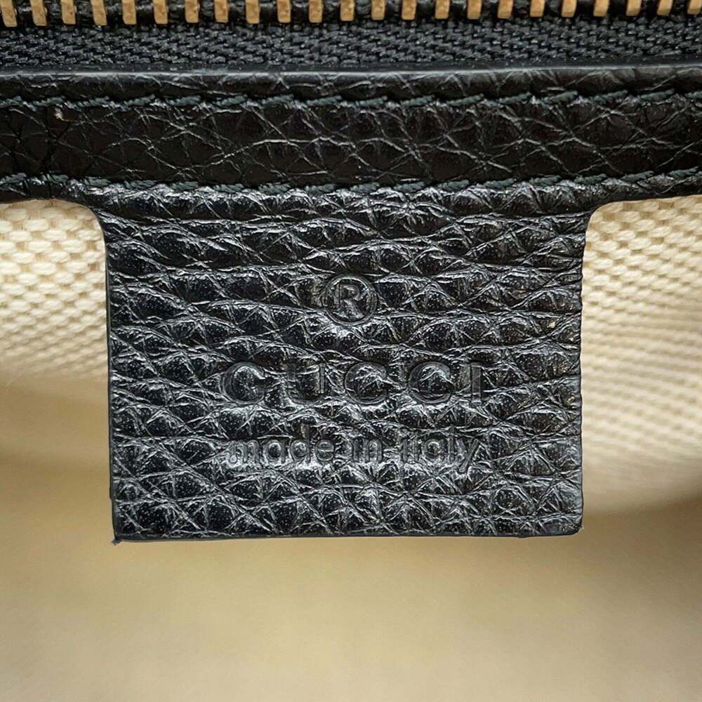 GUCCI Authentic Black Leather Boston Bag - Picture 16 of 16